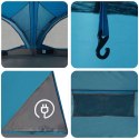 VidaXL Namiot rodzinny z dachem Niebieski i szary 460 x 430 x 214 cm