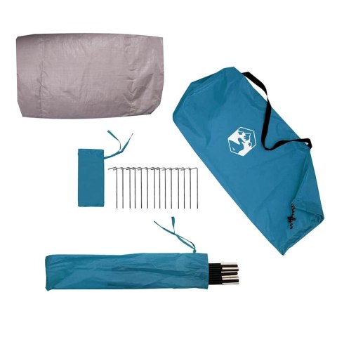 VidaXL Namiot tunelowy z dachem Niebieski i szary 328 x 228 x 115 cm