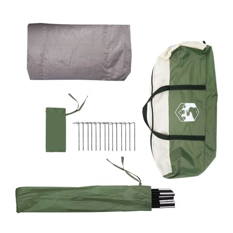 NAMIOT TUNELOWY Z DACHEM ZIELONY I BIAŁY 328X228X115CM