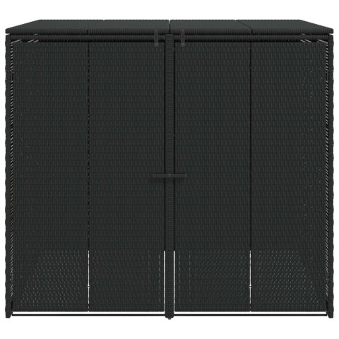 VidaXL Pojemnik na śmieci 2 pcs Czarny 65 x 80 x 115 cm Polietylen