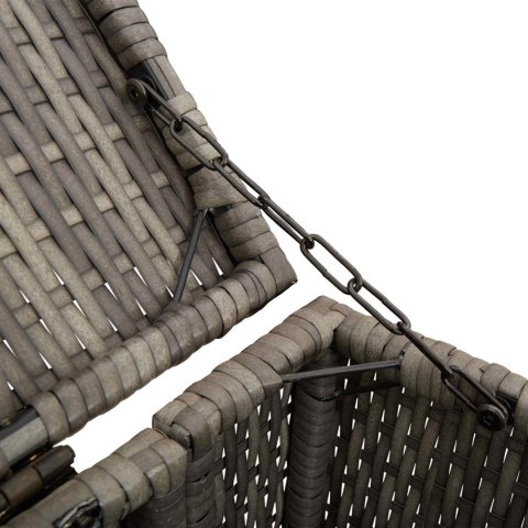 VidaXL Pojemnik na śmieci 2 pcs Szary 65 x 80 x 115 cm Polietylen