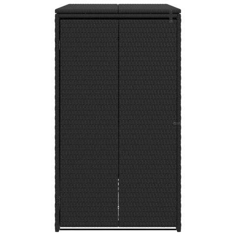 VidaXL Pojemnik na śmieci Czarny 65 x 80 x 115 cm Polietylen