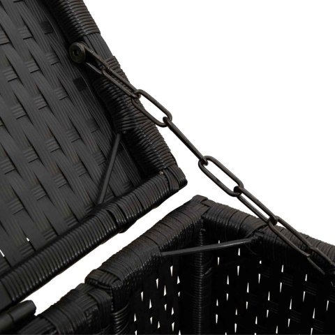 VidaXL Pojemnik na śmieci Czarny 65 x 80 x 115 cm Polietylen