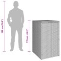 POJEMNIK NA ŚMIECI SZARY 65X80X115CM POLIETYLEN