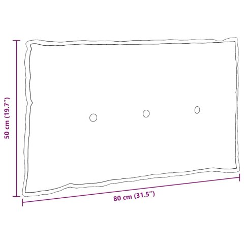 VidaXL Poduszka na plecy Ciemnoszary 80 x 50 cm Tkanina mikrofibrowa