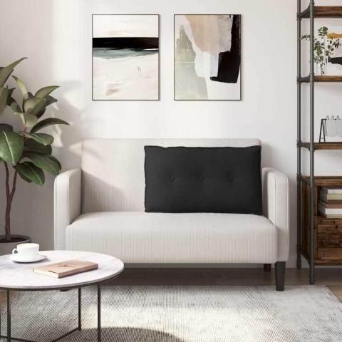 VidaXL Poduszka na plecy Czarny 80 x 50 cm Tkanina mikrofibrowa