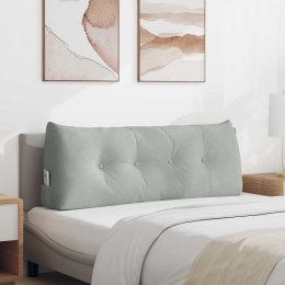 VidaXL Poduszka na plecy Jasnoszary 120 x 24 x 50 cm Aksamit