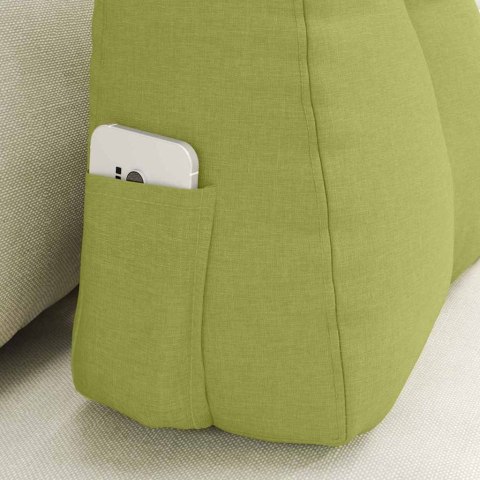 VidaXL Poduszka na plecy Jasnozielony 60 x 24 x 50 cm tkanina