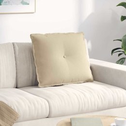 VidaXL Poduszka na plecy Kremowy 60 x 50 cm Tkanina mikrofibrowa