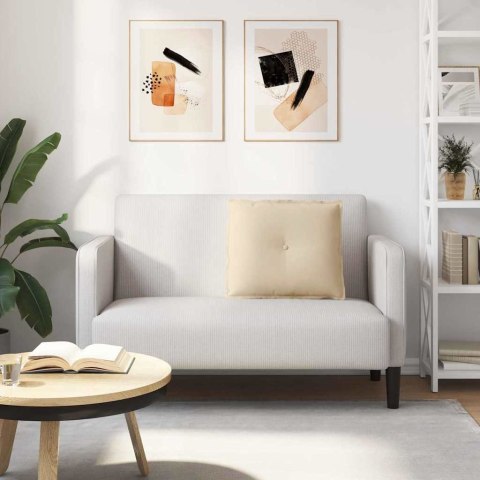 VidaXL Poduszka na plecy Kremowy 60 x 50 cm Tkanina mikrofibrowa