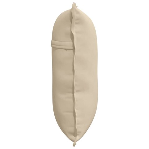 VidaXL Poduszka na plecy Kremowy 60 x 50 cm Tkanina mikrofibrowa