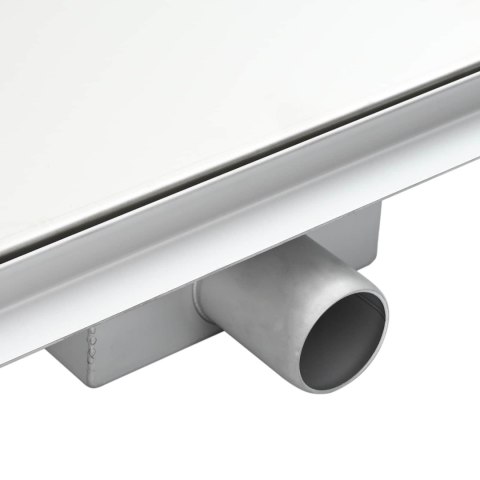 VidaXL 2 w 1 Trójkątny odpływ prysznicowy Srebrny 25 x 25 cm