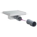VidaXL Odpływ prysznicowy 2 w 1 Srebrny 20 x 20 cm Stal nierdzewna 304