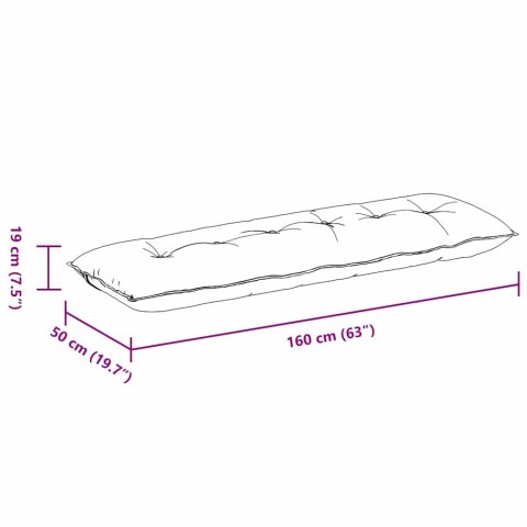 VidaXL Poduszka na plecy Ciemna zieleń 160 x 50 cm Tkanina sztruksowa