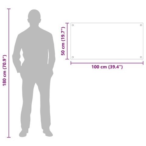 PRZÓD KUCHENNY BIAŁY 100X50CM SZKŁO HARTOWANE