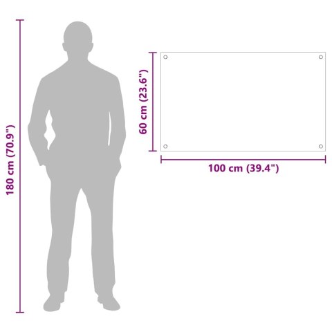VidaXL Przód kuchenny Biały 100 x 60 cm szkło hartowane