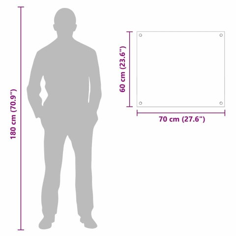 PRZÓD KUCHENNY BIAŁY 70X60CM SZKŁO HARTOWANE