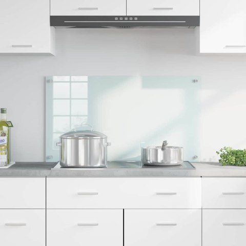 VidaXL Przód kuchenny Biały 90 x 50 cm szkło hartowane