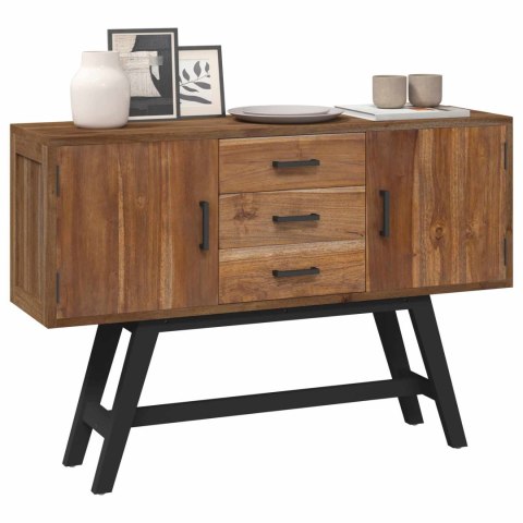 VidaXL Stół pod telewizor Brązowy 110 x 30 x 75 cm Lite drewno teakowe