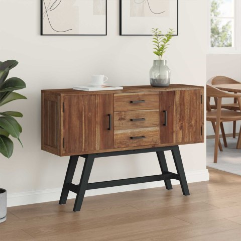 VidaXL Stół pod telewizor Brązowy 110 x 30 x 75 cm Lite drewno teakowe