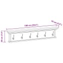VidaXL Wieszak na płaszcze montowany na ścianie Naturalny