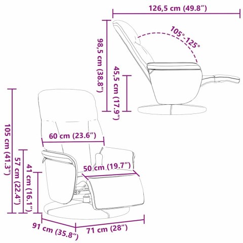 VidaXL Fotel masujący Ciemnoszary 91 x 71 x 105,5 cm Aksamit