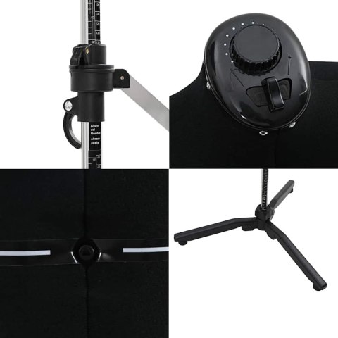 VidaXL Kobieca Regulowana Forma Sukienki Czarny s Aksamit