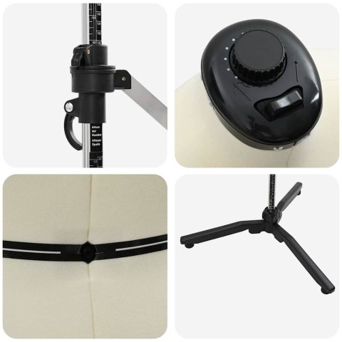 VidaXL Kobieca Regulowana Forma Sukienki Kremowy l Aksamit