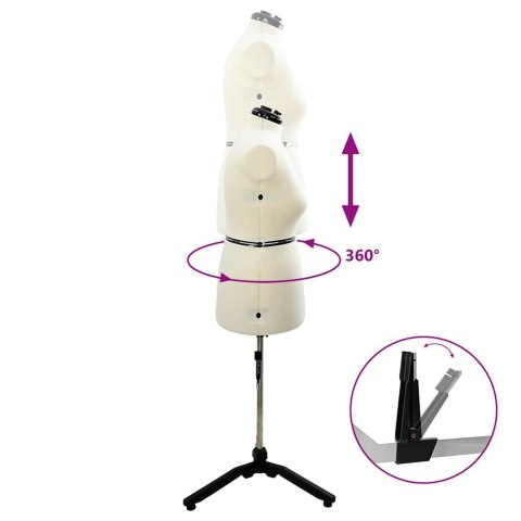 VidaXL Kobieca Regulowana Forma Sukienki Kremowy l Aksamit