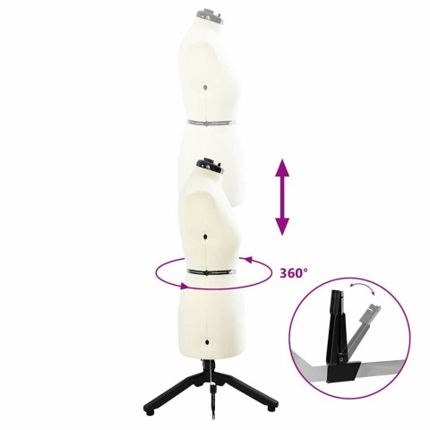 VidaXL Kobieca Regulowana Forma Sukienki Kremowy m Aksamit