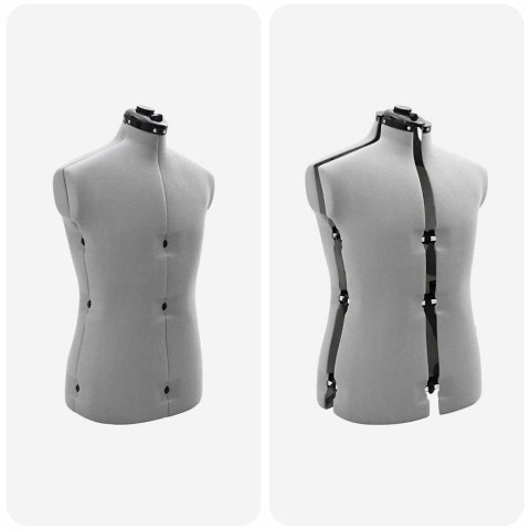 VidaXL Kobieca Regulowana Forma Sukienki Szary 37.5-45.5 cali tkanina