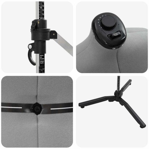 VidaXL Kobieca Regulowana Forma Sukienki Szary l Aksamit