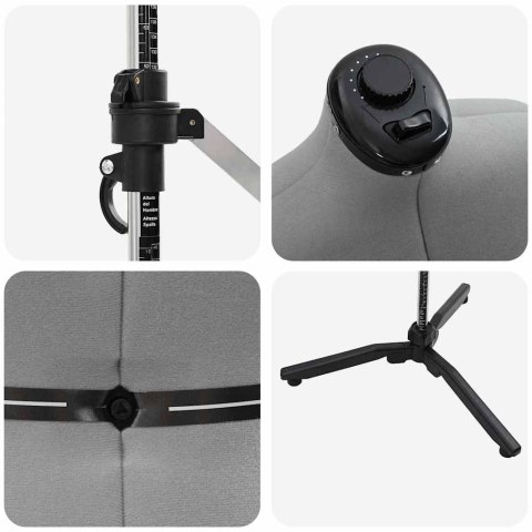 VidaXL Kobieca Regulowana Forma Sukienki Szary m Aksamit