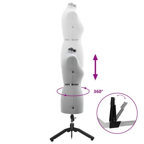 VidaXL Kobieca Regulowana Forma Sukienki Szary m Aksamit