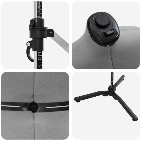 VidaXL Kobieca Regulowana Forma Sukienki Szary s Aksamit