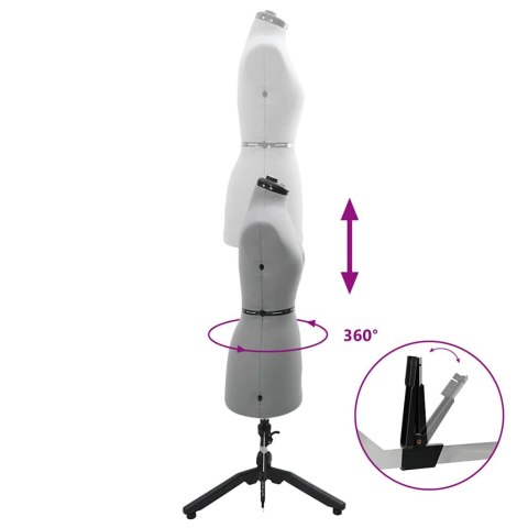 VidaXL Kobieca Regulowana Forma Sukienki Szary s Aksamit