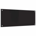 VidaXL Przód kuchenny Czarny 100 x 40 cm szkło hartowane