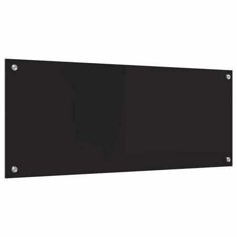 VidaXL Przód kuchenny Czarny 100 x 40 cm szkło hartowane