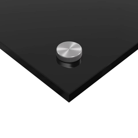 VidaXL Przód kuchenny Czarny 100 x 50 cm szkło hartowane