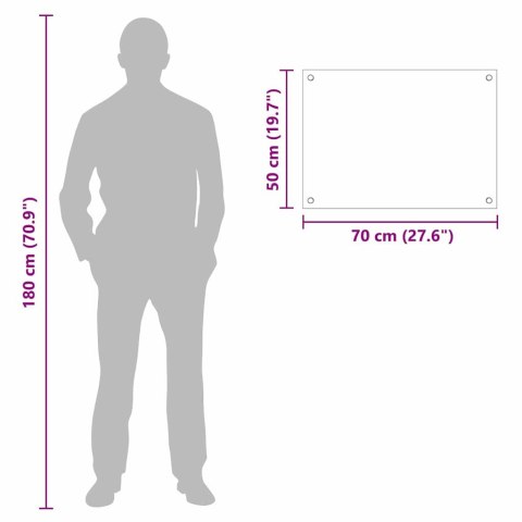 PRZÓD KUCHENNY CZARNY 70X50CM SZKŁO HARTOWANE