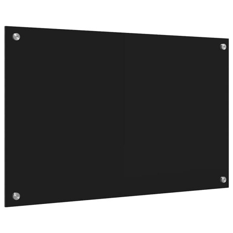 PRZÓD KUCHENNY CZARNY 80X50CM SZKŁO HARTOWANE