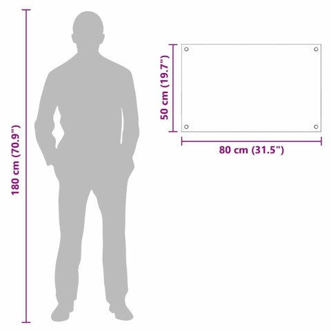 PRZÓD KUCHENNY CZARNY 80X50CM SZKŁO HARTOWANE