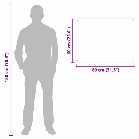 PRZÓD KUCHENNY CZARNY 80X60CM SZKŁO HARTOWANE