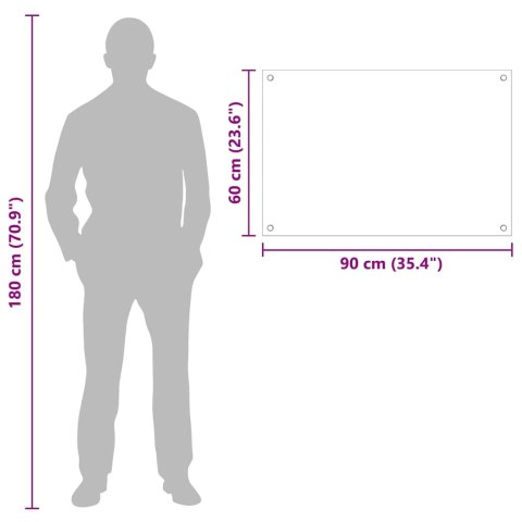 PRZÓD KUCHENNY PRZEZROCZYSTY 90X60CM SZKŁO HARTOWANE