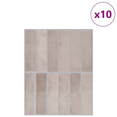 VidaXL Dekoracyjne naklejki 10 pcs Beżowa kawa 29 x 22,9 x 0,8 cm