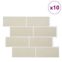 VidaXL Dekoracyjne naklejki 10 pcs Beżowy 29,4 x 21,4 x 0,8 cm