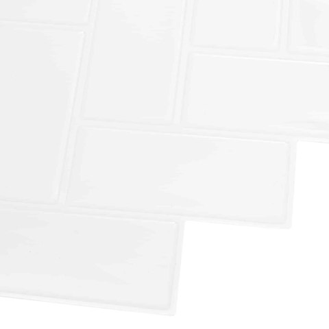 VidaXL Dekoracyjne naklejki 10 pcs Biały 30 x 30 x 0,8 cm