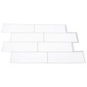 VidaXL Dekoracyjne naklejki 10 pcs Biały szary 29,4 x 21,4 x 0,8 cm