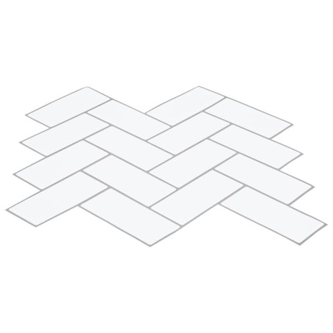 VidaXL Dekoracyjne naklejki 10 pcs Biały szary 30 x 30 x 0,8 cm