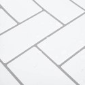 VidaXL Dekoracyjne naklejki 10 pcs Biały szary 30 x 30 x 0,8 cm